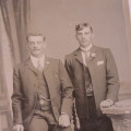 Photo of 2 guys from Paarl 1890/1900 - Interesting hairstyle