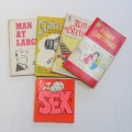 Lot of 5 vintage cartoon books 2 softcover and 3 hardcover