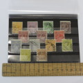 Australia lot of 13 King George V stamps in various shades - 1/2 penny to 5 penny