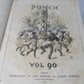 1886 Bound volume of Punch magazine - some damage