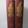 1931 Bound volume of Punch magazine - Jan to June and Jul to Dec - some damage