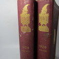 1928 Bound volume of Punch magazine - Jan to June and Jul to Dec - some damage