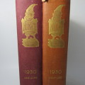 1930 Bound volume of Punch magazine - Jan to June and Jul to Dec - some damage