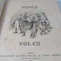 1892 Bound volume of Punch magazine - some damage