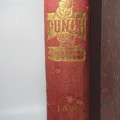 1896 Bound volume of Punch magazine - some damage