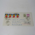 Airmail Postal Cover sent from South Korea to Randburg. South Africa - 1988 with 6 Korean stamps