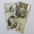 Lot of 5 photos of people of color 1940`s in Paarl Area - including soldiers postcard