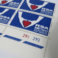 South Africa SACC No. 286 12 1/2 c heart transplant stamps - block of 4