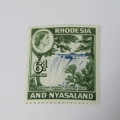 Rhodesia and Nyasaland SACC No. 24 Normal 6d mint hinged stamp plus error stamp