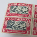 South Africa 1938 Commemoration of Voortrekkers 1d stamp - SACC 79a - variety with error