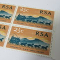 South Africa SACC 302 - ZAR 100th anniversary 2 1/2 stamps block of 4 - with flaw