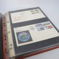 Loose leaf album with more than 40 South Africa First day covers and other items