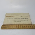 Vintage Standard Bank of South Africa Customer account record booklet