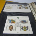 Loose leaf album with 37 homelands covers, firs day sheets and other items - Venda and Ciskei