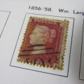Great Britain loose leaf album with penny red and blue stamps and lots of early expensive stamps