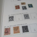 Great Britain loose leaf album with penny red and blue stamps and lots of early expensive stamps