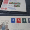First Day Cover album with a lot of early South Africa and South West Africa covers