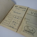 Volkskas Bank tjekboek uit die 1950`s - uitgereik in Brakpan - met 13 ongebruitkte tjeks