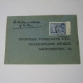 Postal cover from Gold Coast to Manchester, England with 1/3 Ghana stamp - genuine issue