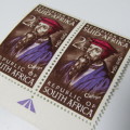 SACC 247 Calvin`s Death 2 1/2 cent stamps ( Pair) with white flow on and above O of OF