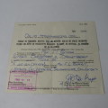 1980 Permit to Receive rough or uncut diamonds