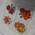 South Africa miniature sheet of 1979 Rose stamps - Mint unhinged - Signed by the artist