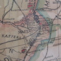 Boer War map of Zuid-Afrika showing British Troop movement used in ZAR headquarters in Pretoria