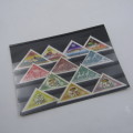 Lot of 12 Triangular stamps