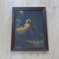 Antique Picture with frame - Christ in the Garden of Gethsemane - Sizes in description