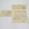 WW2 letter to Home comforts lady thanking her for a jersey - 1941 from Corporal Kelly