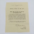 WW2 April 1945 Allied Force Special order of the day pamphlet - On approaching victory