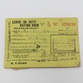 WW1 Soldier ration book dated 3 De  1918 - Belonged to PTE Kisbey-Green