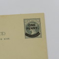 Cape of Good Hope one penny prepaid postcard late 1800`s