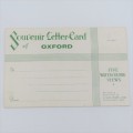 Souvenir Letter card of oxford with 5 water-colour views - Unused