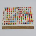 Full page of Flags of all nations - Vintage - Unused on gummed paper