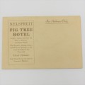 Nelspruit vintage Fig Tree Hotel picture postal card - Fold out - Excellent