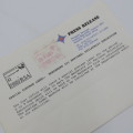 Special Postage label 1989 with press release