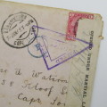 Boer War Paarl circular `P` censor with white opened under martial law - signed