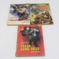 Lot of 3 vintage Western cowboy books