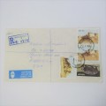 Registered mail cover from Windhoek SWA to Kimberley South Africa 2 May 1986