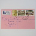 Registered cover from Grootfontein SWA to Kimberley South Africa 07 April 1988