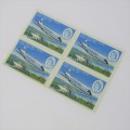 Rhodesia 1966 20th Anniversary of Central African Airways Block of 4 mint stamps SACC 163 hinged