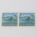 1964 Southern Rhodesia Set of 2 mint stamps hinged SACC 103