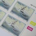 1987 Shipwrecks SACC 498 and 499 Control blocks of 4