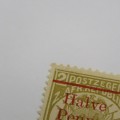 SACC 200 ZAR 2 Pence stamp mint with top left corner white dot in frame