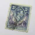 Northern Rhodesia 1938 Definitive issue SACC 42 Three shilling used stamp