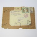 Registered parcel piece front from Tahiti to Ohio USA 1941 with censor mark (front)