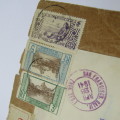 Registered parcel piece front from Tahiti to Ohio USA 1941 with censor mark (front)