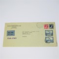 Airmail cover from Luxembourg via Bruxelles to London England with 4 stamps and two Bruxelles cancel