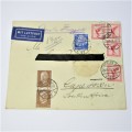 Berlin, Germany airmail cover to Cape Town, South Africa with seven German stamps